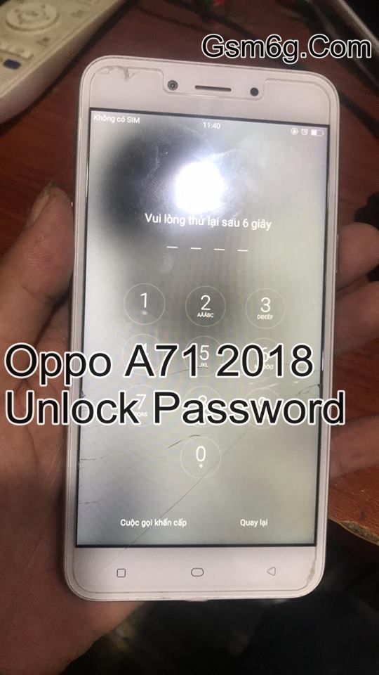 Bẻ khóa mật khẩu oppo a71 CPH 1801 2018