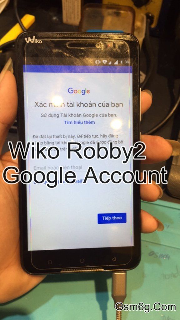 Mở khóa Xác Minh Tài Khoản Google Wiko Robby2