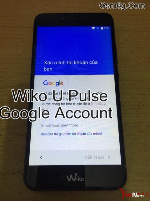Mở khóa xác minh Tài Khoản Google Wiko U Pulse