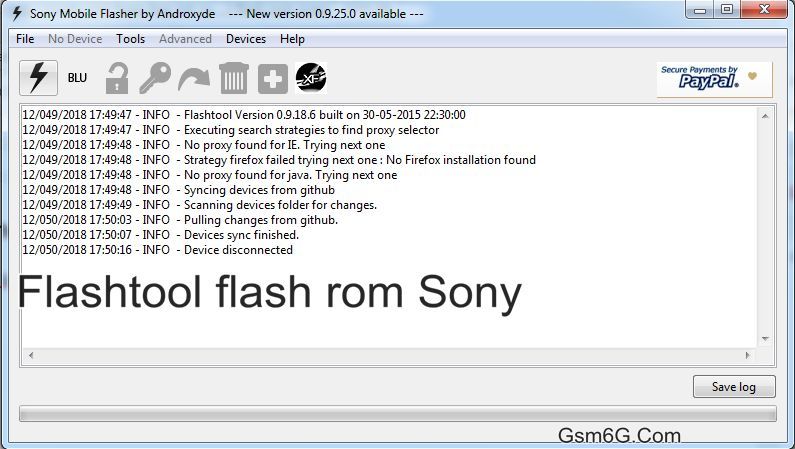 Flashtool flash rom sony